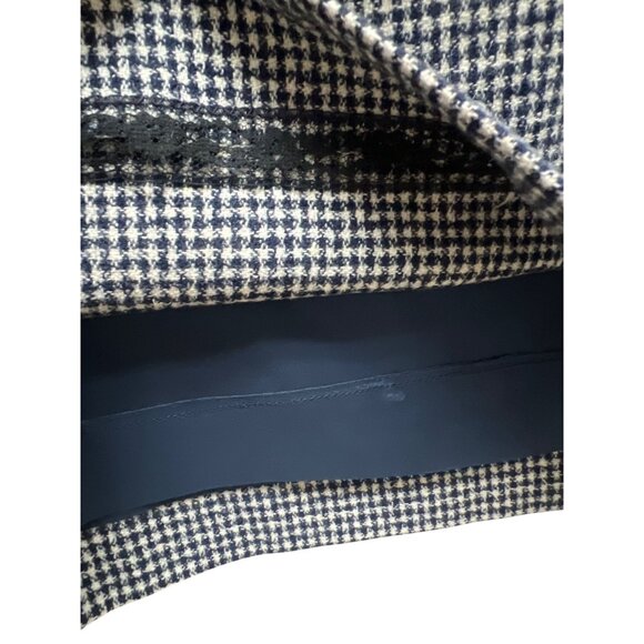 Pendleton Vintage 90's Navy Blue & White Houndstooth Pencil Skirt - Picture 3 of 7